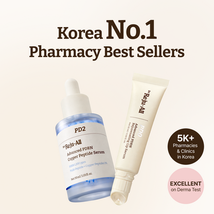 PDRN Plumping Duo: Advanced PDRN Copper Peptide Serum + Advanced PDRN Rejuvenating Lip Serum